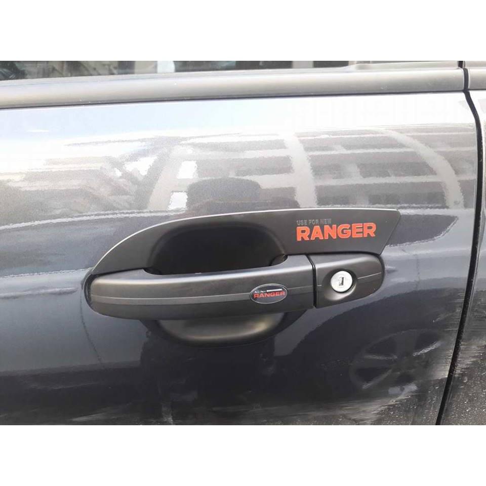 Bộ ốp tay và hõm cửa dành cho Ford Ranger màu đen