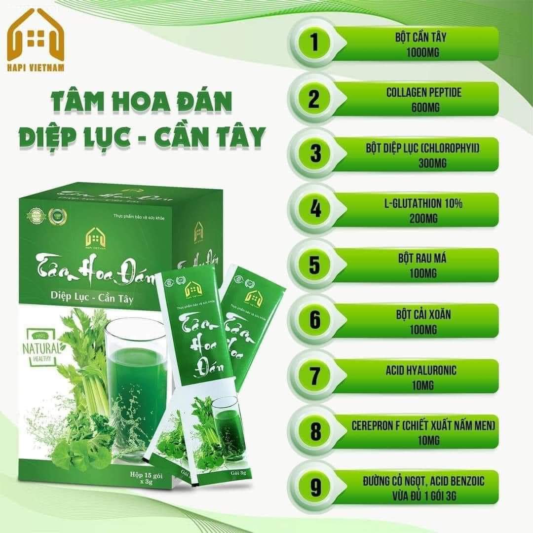 Tâm Hoa Đán - Diệp lục cần tây Collagen