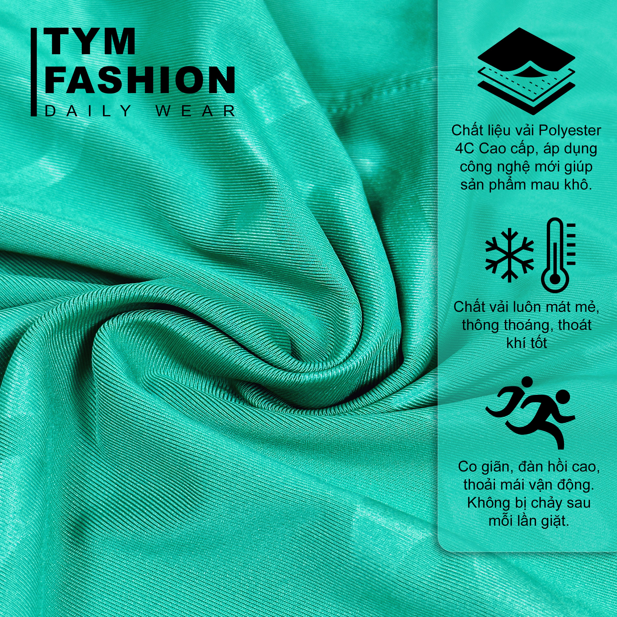 Áo thun thể thao Nữ BIGSIZE TYM Cổ tròn Tay ngắn - Vải Polyester 4C thoáng mát - co dãn đàn hồi -  AWT003 - TYM FASHION