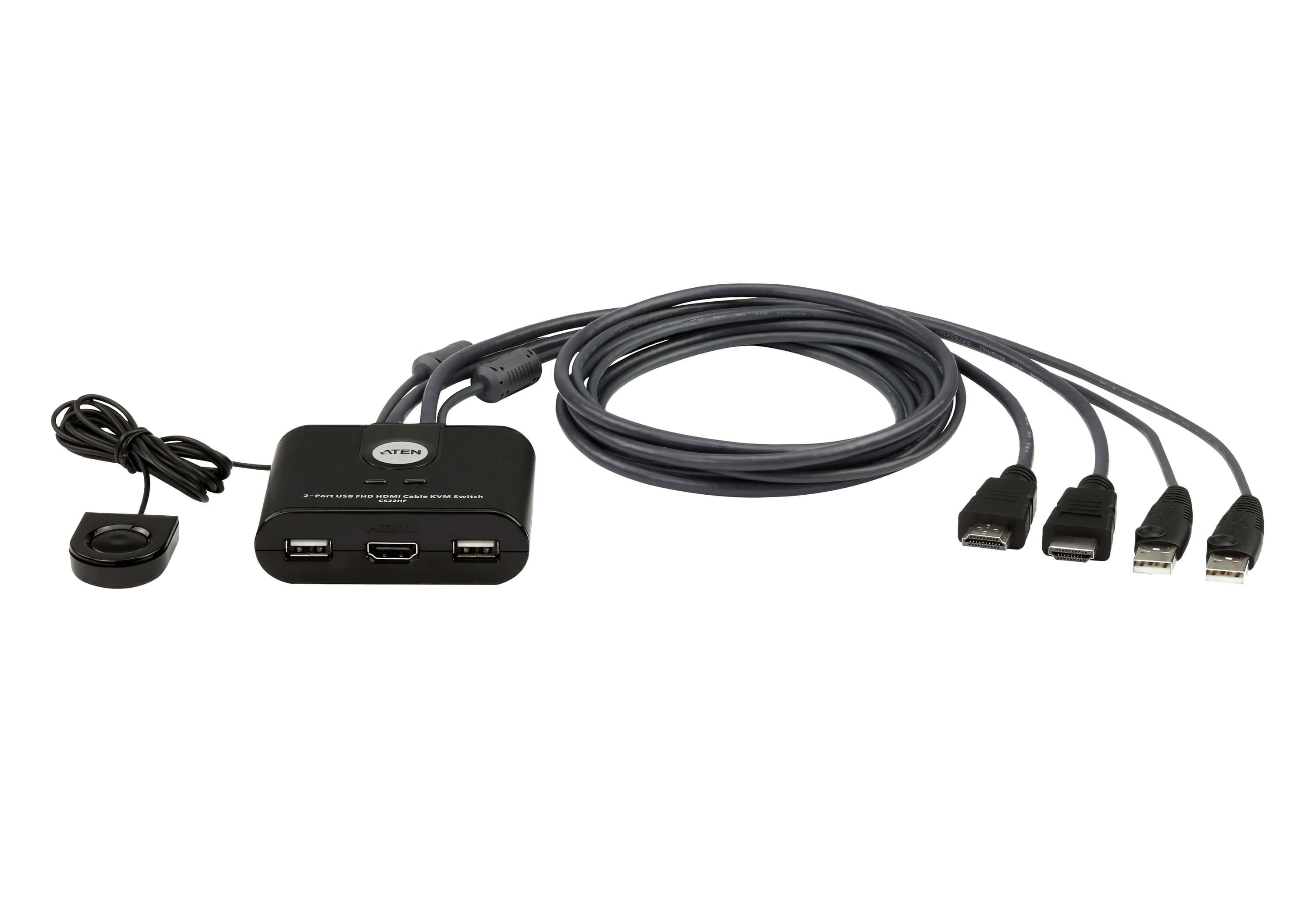 KVM Switch 2 port Aten CS22HF  USB FHD chuẩn HDMI - hàng chính hãng