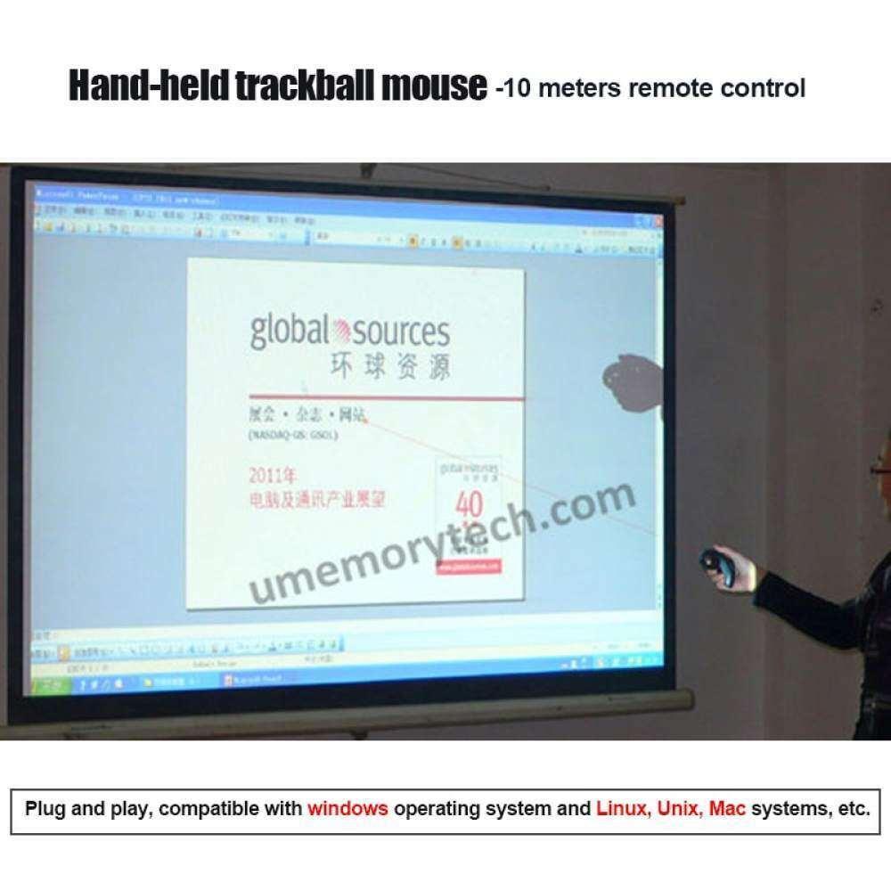 Wireless Trackball Laser Mouse Thumb-Controlled Mause 2.4G 10M Distance control Handheld Finger Air Design Mice For Teacher PPT Presentation Office