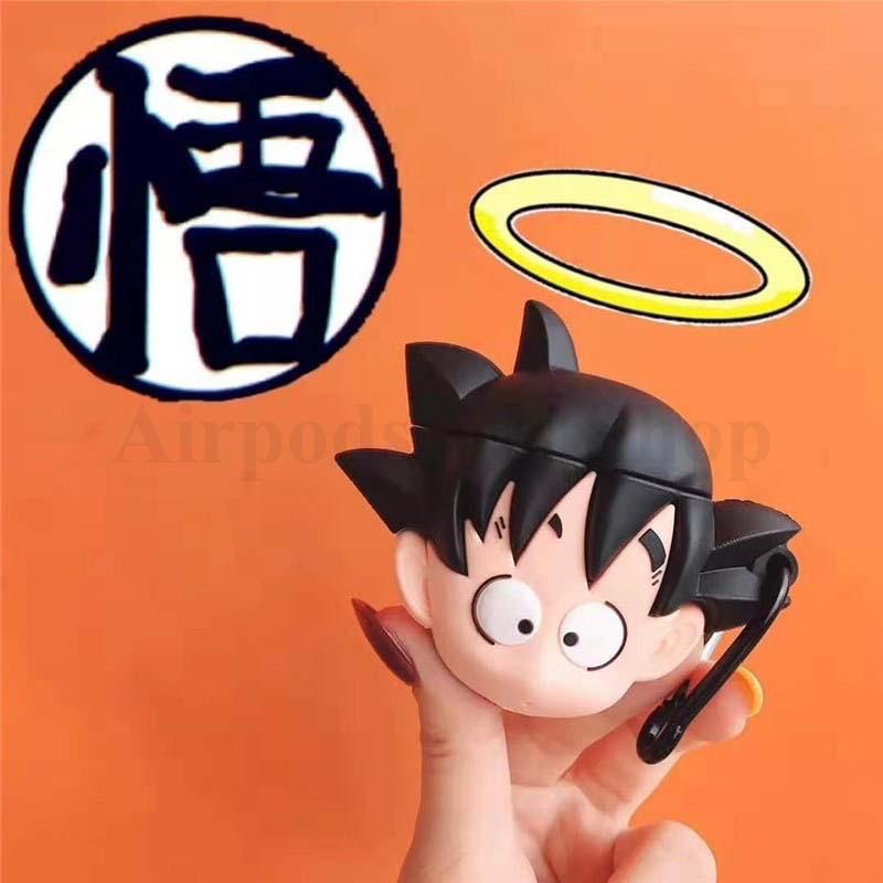Bao Case Ốp dành cho airpod 1 và 2, tai nghe bluetooth i11,i12, i9s... Songoku baby kute silicon cao cấp