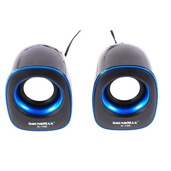 Loa SOUNDMAX A130 (2.0) 6W màu Xanh / Đỏ (model A-130)- Hàng Chính Hãng