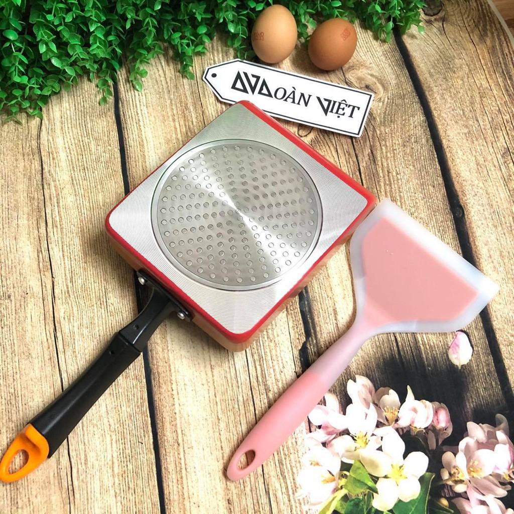 Chảo chống dính  + Sạn Silicon cao cấp - Sử dụng cho mọi loại bếp - CHảo 37cm