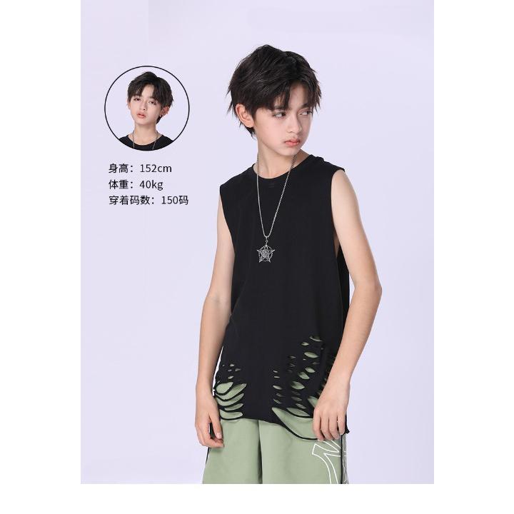 TA252 - TILANI - T1043 Áo tanktop rách cho bé từ 4-12T