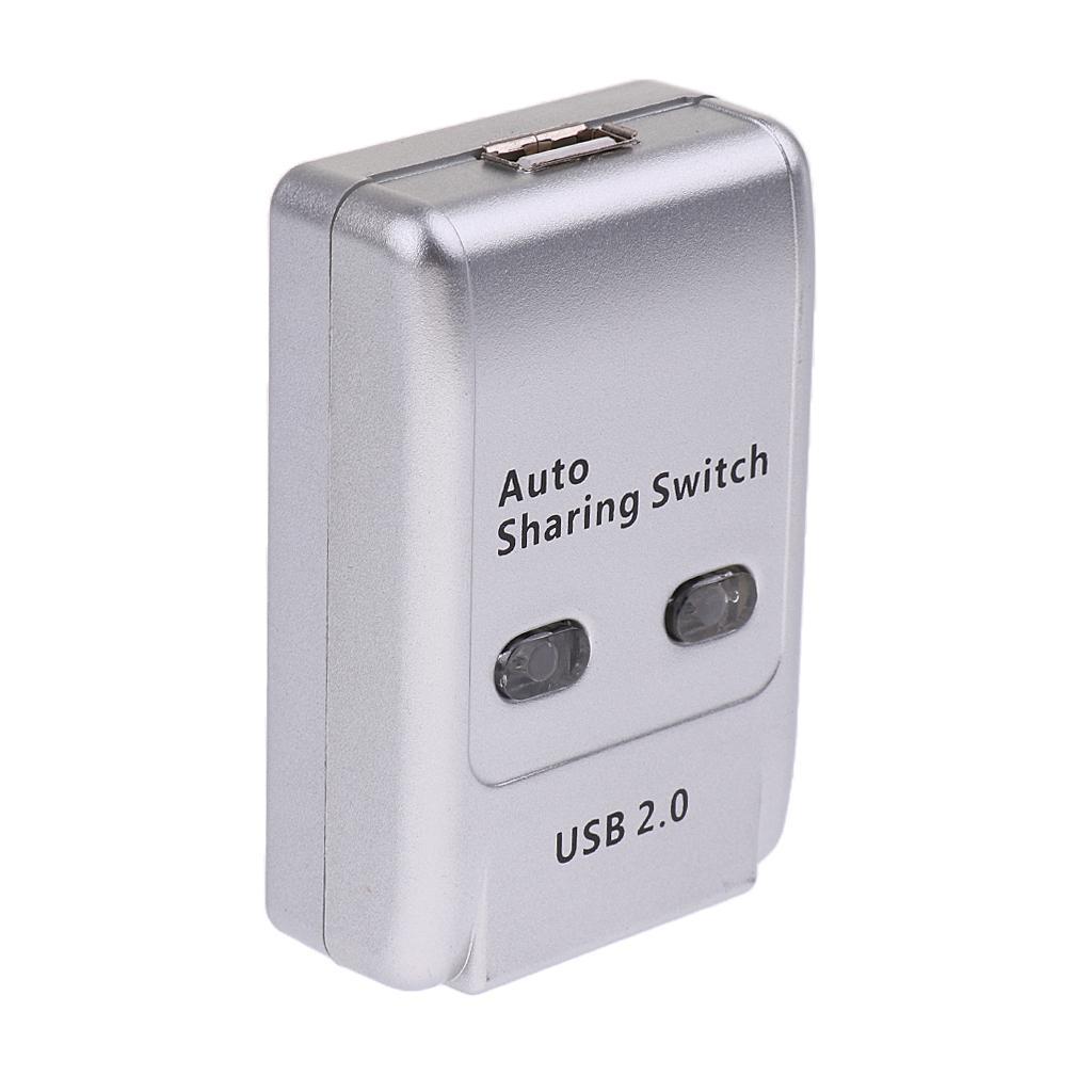 2Port USB 2.0 Auto Sharing Switch HUB Adapter Printer scanner Support Win7