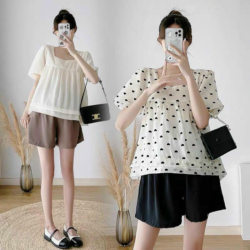 Bộ đồ bầu đùi mẫu mới thời trang mặc bầu và sau sinh