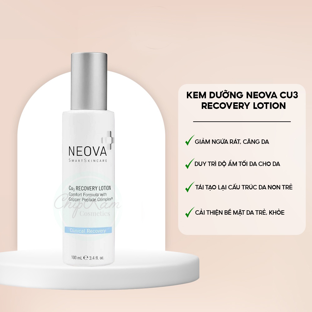 Kem dưỡng phục hồi da tổn thương Cu3 Recovery Lotion Neova