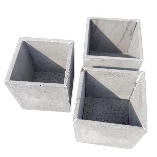 Bộ 4 chậu trồng cây đá ong xám tự nhiên 100% KT 20x20x20cm