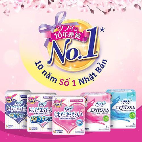 Combo 6 Băng Vệ Sinh Sofy Skin Comfort Ultra Thin 26cm Siêu Êm Thoáng Siêu Mỏng Cánh 17 Miếngx6