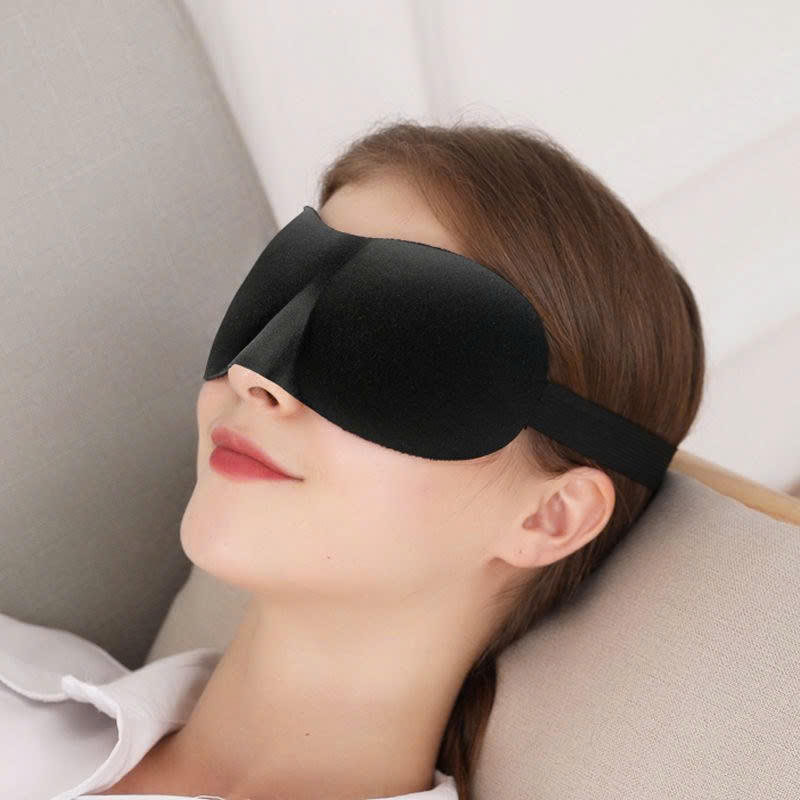 Miếng Bịt Mắt 3D Khi Ngủ, Mặt Nạ Ngủ Nam Nữ Thoáng Khí Và Mềm Mại, Nhỏ Gọn, Tiện Dụng Ngủ Trưa Văn Phòng. Giao Mầu Ngẫu Nhiên