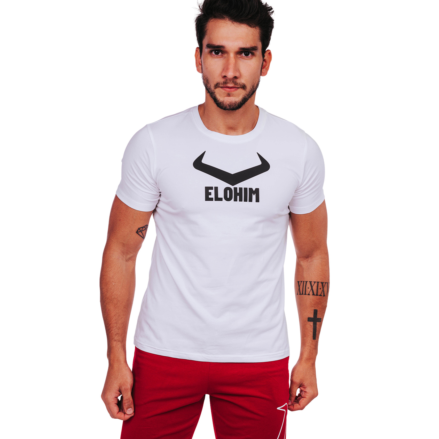 ÁO THỂ THAO LOGO ELOHIM CLASSIC - TRẮNG ĐEN