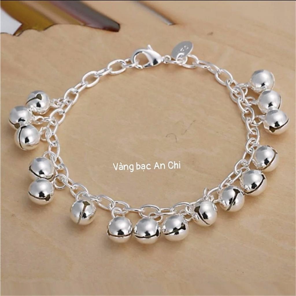 Chuông bạc thật 10mm mix lắc tay chân, trang sức Anchi jewelry