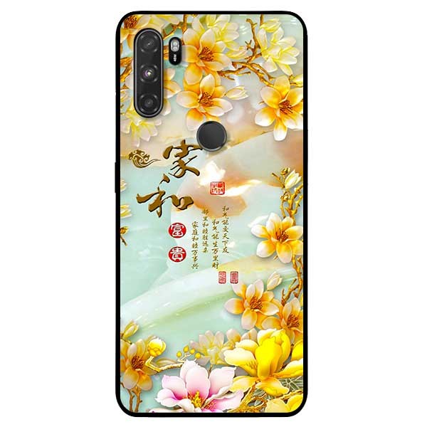 Ốp lưng dành cho Vsmart Active 3 mẫu Chữ Hoa Vàng