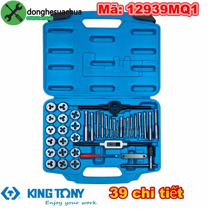 Bộ taro Kingtony 12939MQ1 có 39 chi tiết dùng taro ren trong và ren ngoài