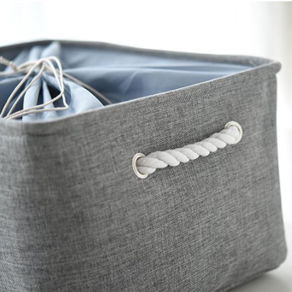 Baby Kids Toy Storage Bag Basket Laundry Basket Drawstring Box Bin Grey