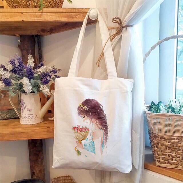 100 mẫu hot nhất Túi Tote Vải canvas Đẹp Cực Hot có khóa miệng