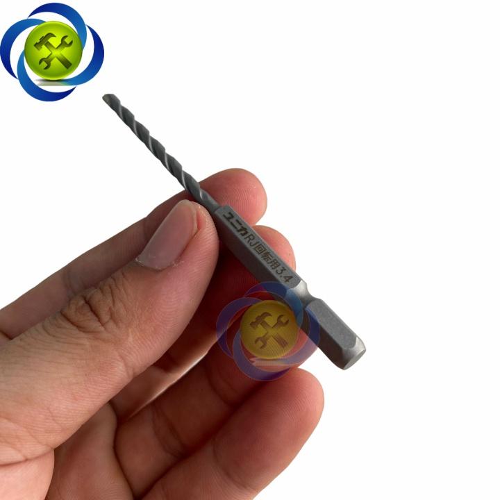 Mũi khoan tường Unika 3.4mm RJ 3.4 x 85 đuôi lục giác