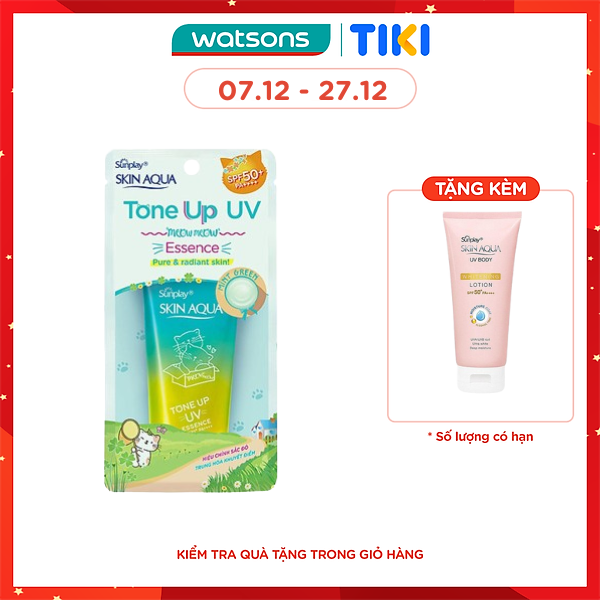 Tinh Chất Chống Nắng Sunplay Skin Aqua Tone Up UV Essence Mint SPF50+ PA++++ Hiệu Chỉnh Sắc Da 50g