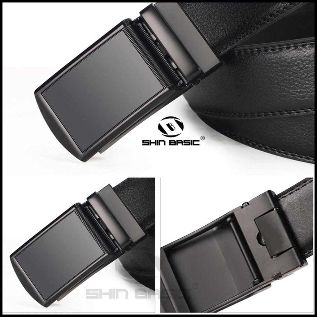 Dây Thắt Lưng, Nịt Nam Da Bò Cao Cấp - ShinBasic, Bảng Khoá Tự Động, Thời Trang Công Sở, BELTS21BAS13-2