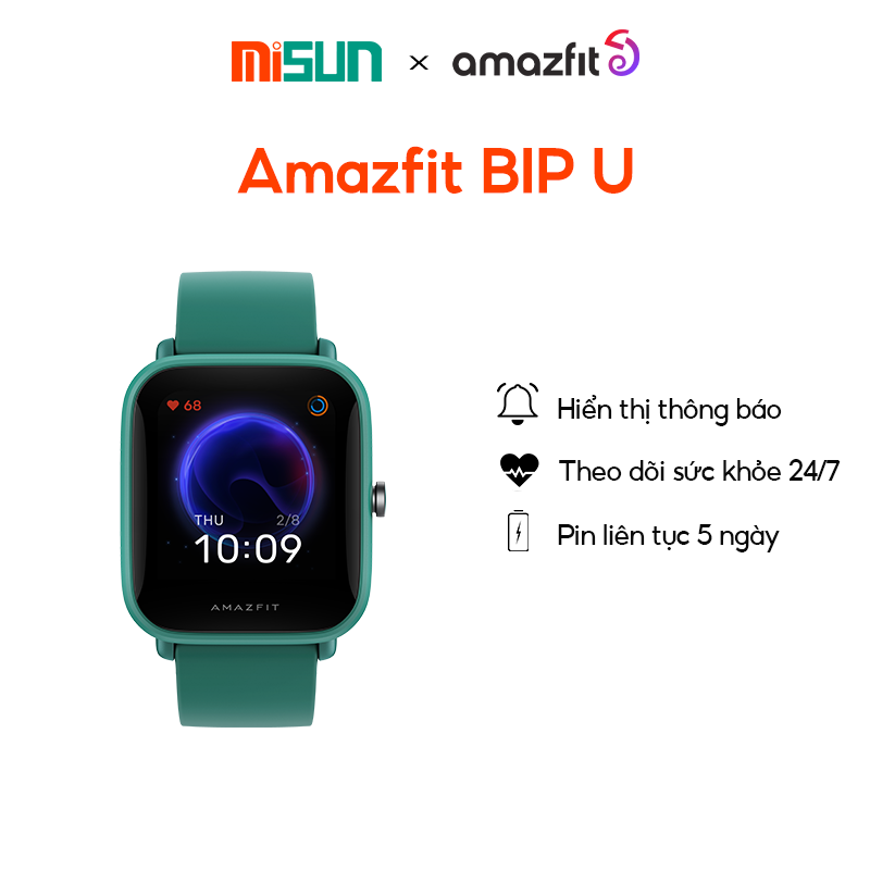 Đồng Hồ Thông Minh Amazfit Bip U - Hàng Chính Hãng