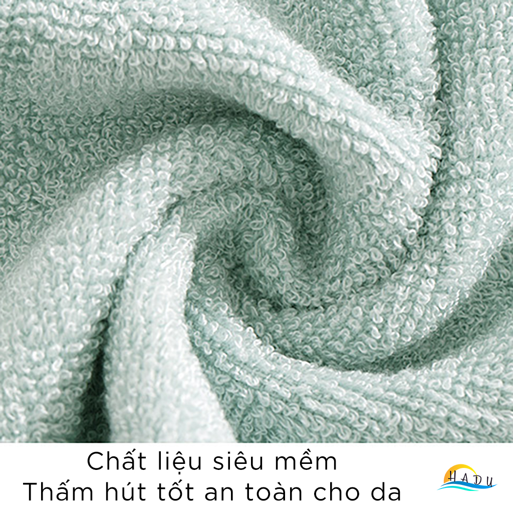 Khăn Mặt Cho Bé Siêu Mềm Cotton Sợi Tre Cao Cấp 26x48cm An Toàn HADU