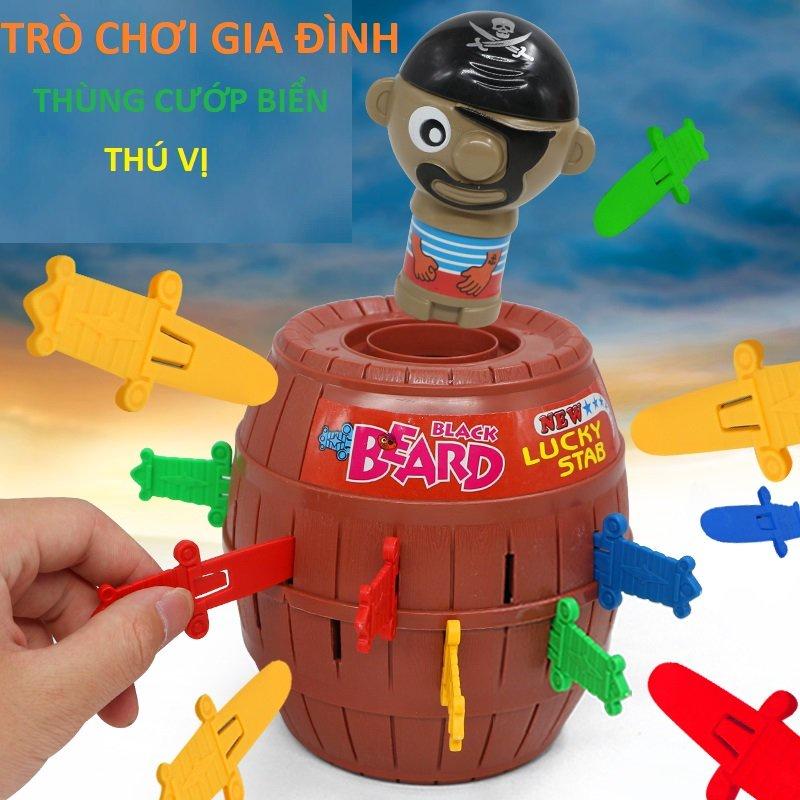 Đồ Chơi Hải Tặc - Trò Chơi Team Đâm Thùng Phi Size 18Cm bật lò xo thông minh cho bé