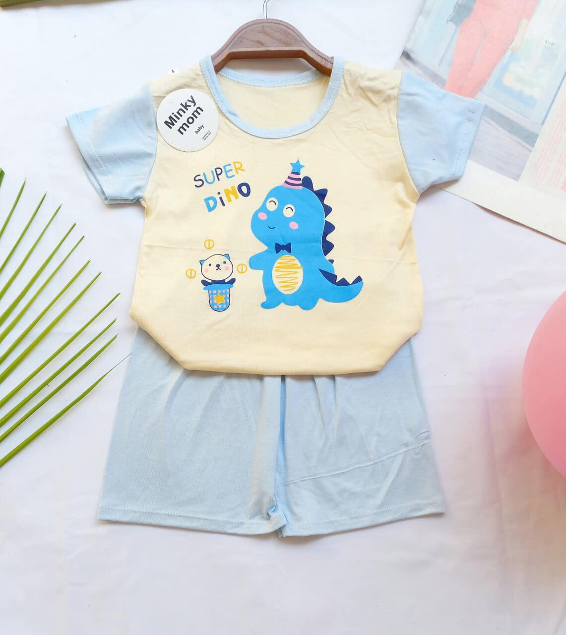 Set bộ Thun lạnh Minky Mom cao cấp cho bé (tặng kèm 1 áo hoặc quần coton cùng size)