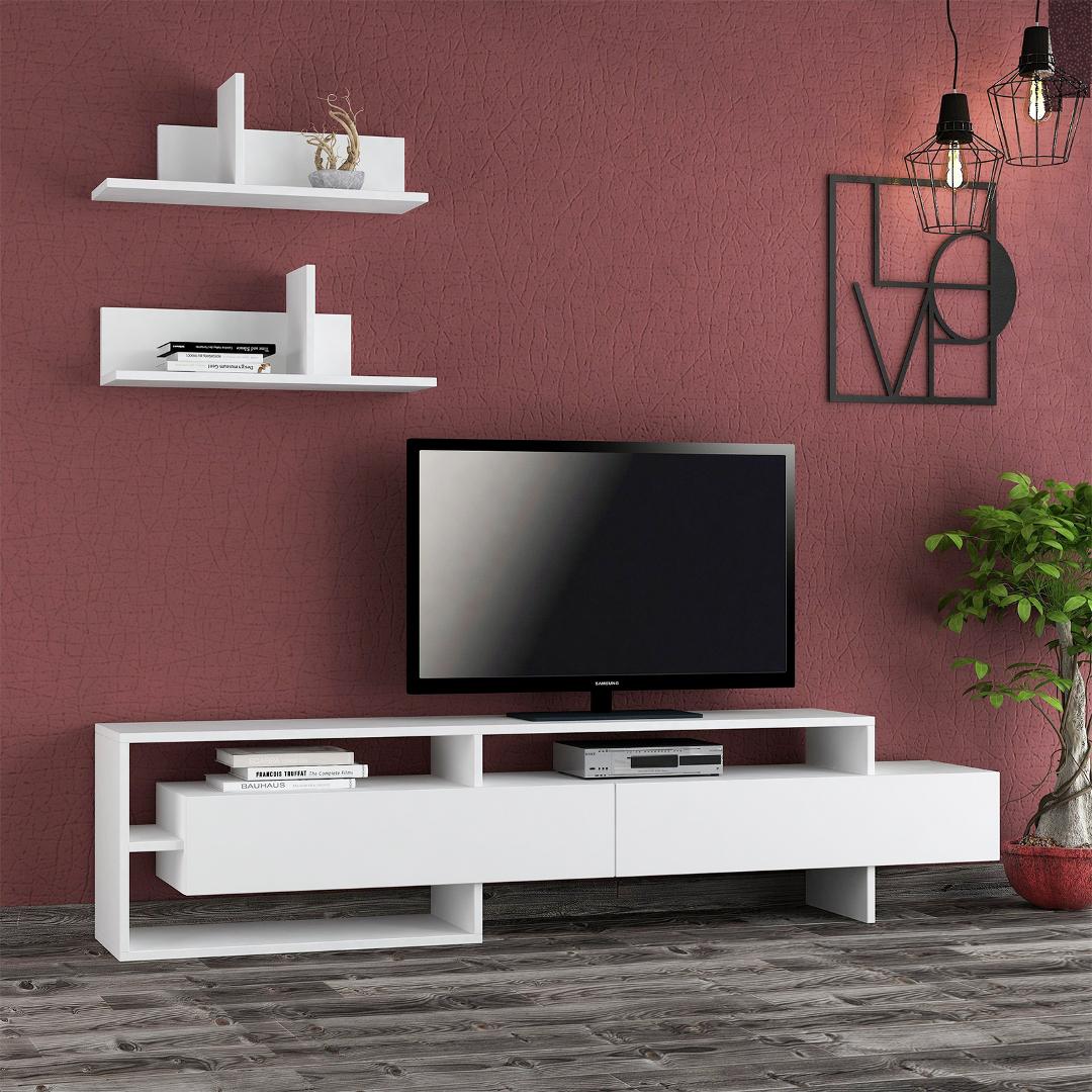 Kệ Tivi gỗ hiện đại SMLIFE Tove  | Gỗ MDF dày 17mm chống ẩm | D180xR32xC42cm - Màu