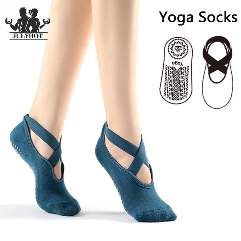 Vớ yoga cho phụ nữ chống trượt chống trượt Color: wine red