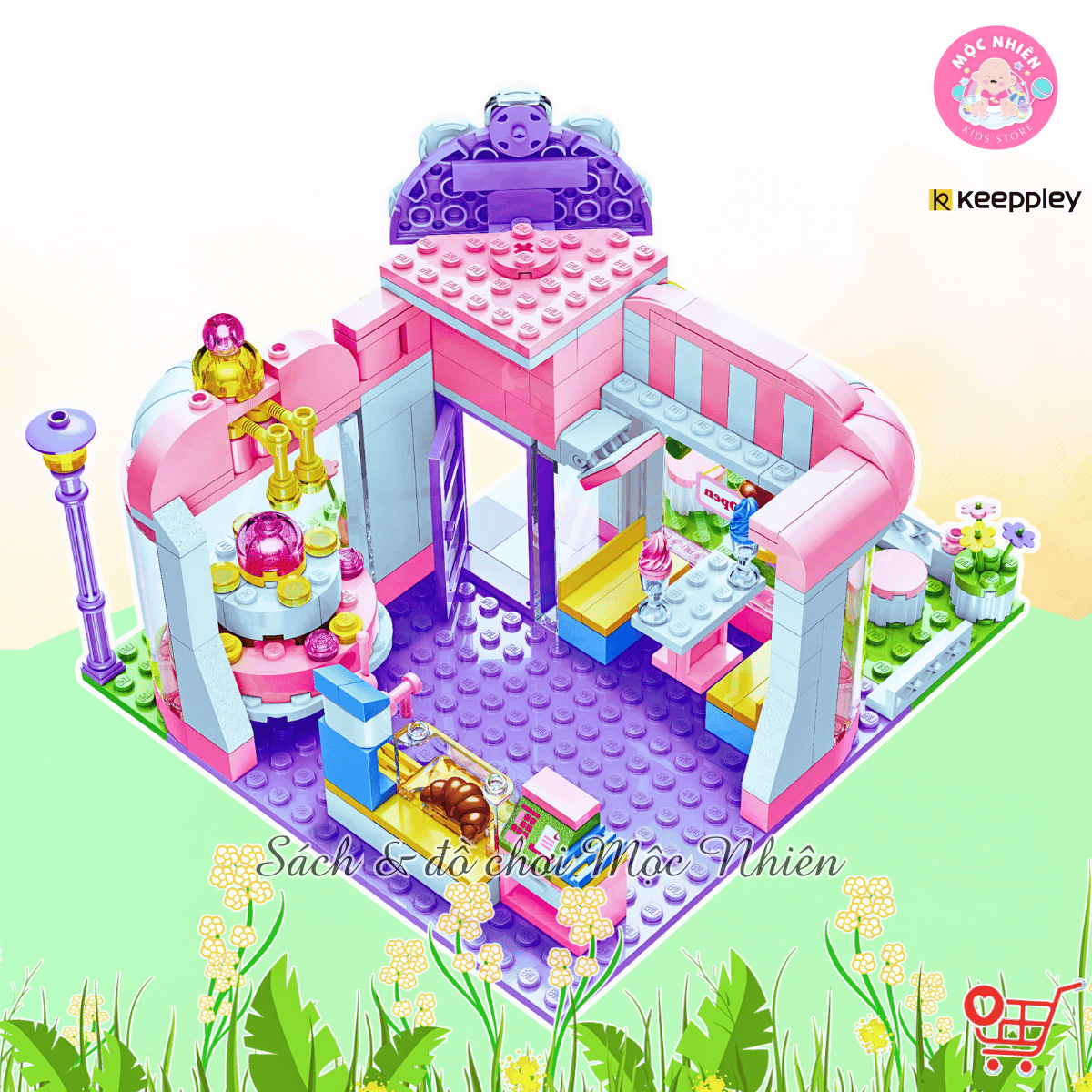 Đồ chơi lắp ráp, xếp hình Keeppley 33020 - Quán cafe thư giãn (277 mảnh ghép) - Dành cho bé gái từ 6 tuổi