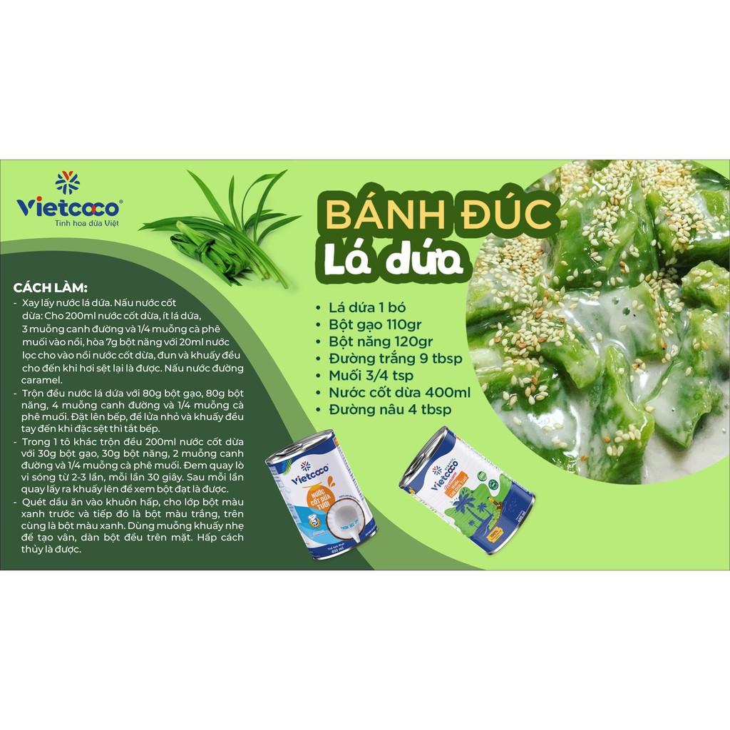 Nước cốt dừa tươi hữu cơ Vietcoco Premium Organic lon 400ml