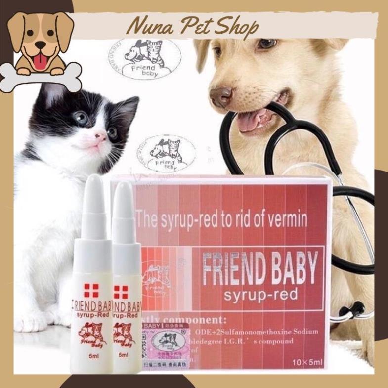 Siro uống chống giun sán cho chó mèo Friend Baby 5ml