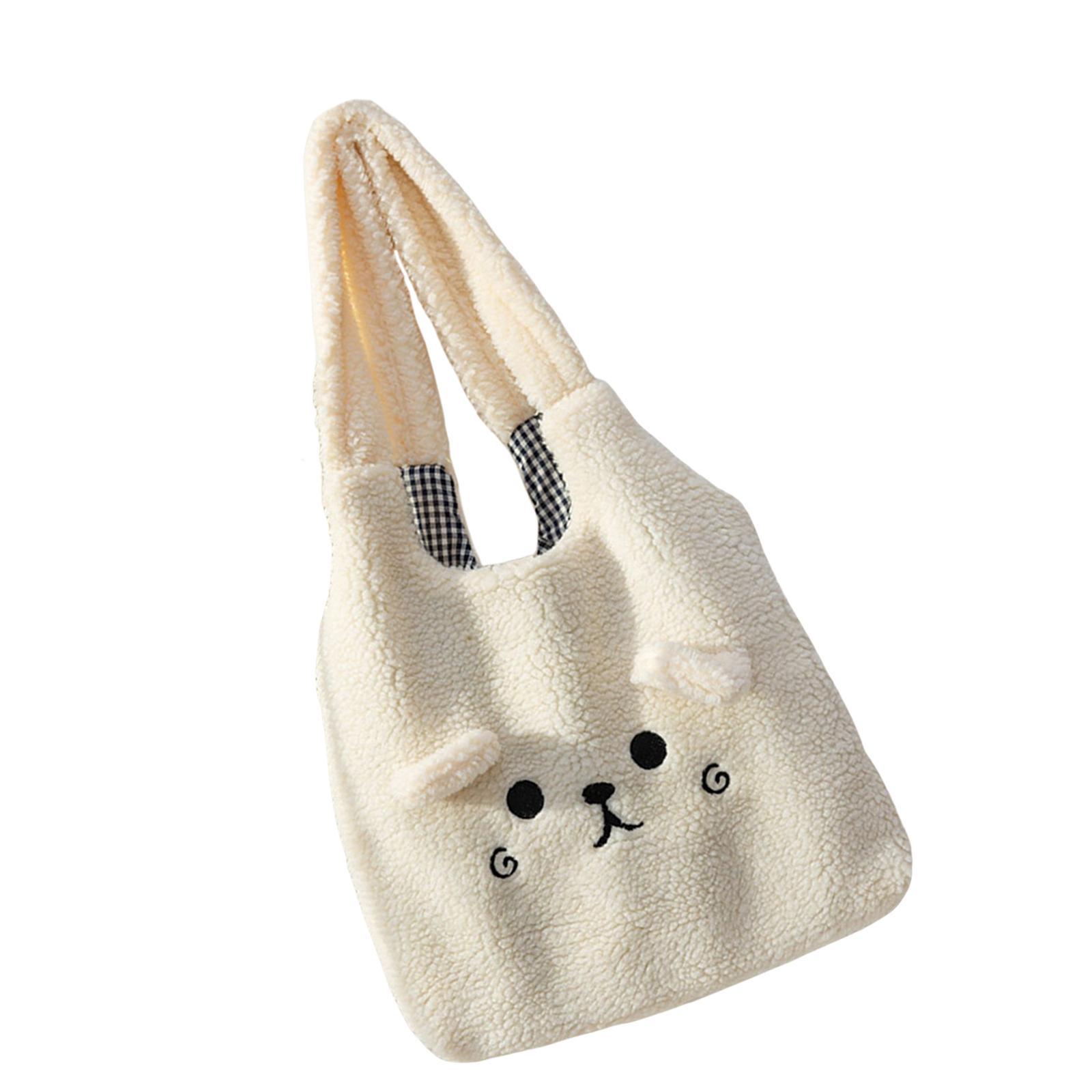 Women Plush Handbag Single Shoulder Bag Versatile Styles Lightweight Gift for Girlfriends, Wives, and mother