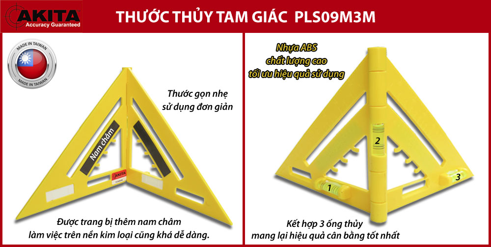 Thước thủy tam giác có từ Akita