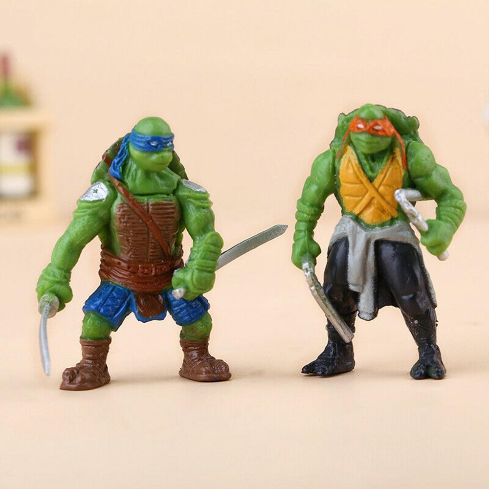 Bộ 6 Ninja Rùa cao 5 cm mẫu 02 - Đồ chơi mô hình Teenage Mutant Ninja Turtles PB2016 giá rẻ đẹp Ninja rùa Vacimall