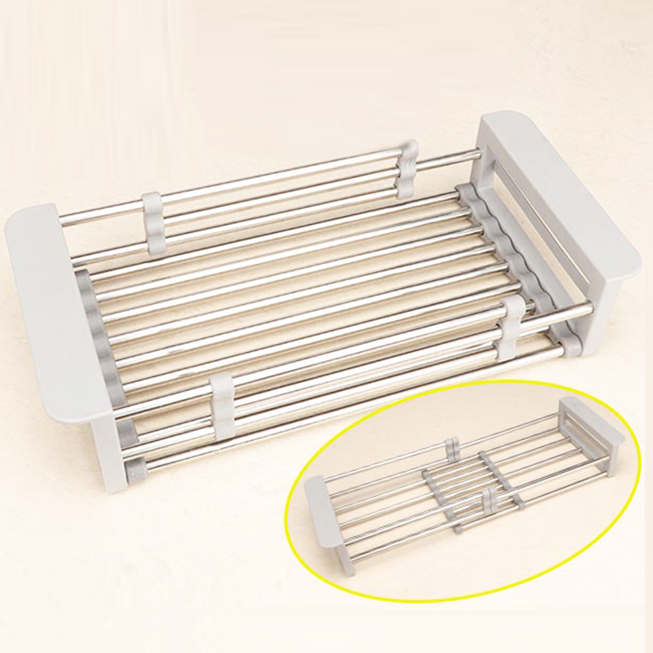 Khay inox kê bồn rửa chén co giãn