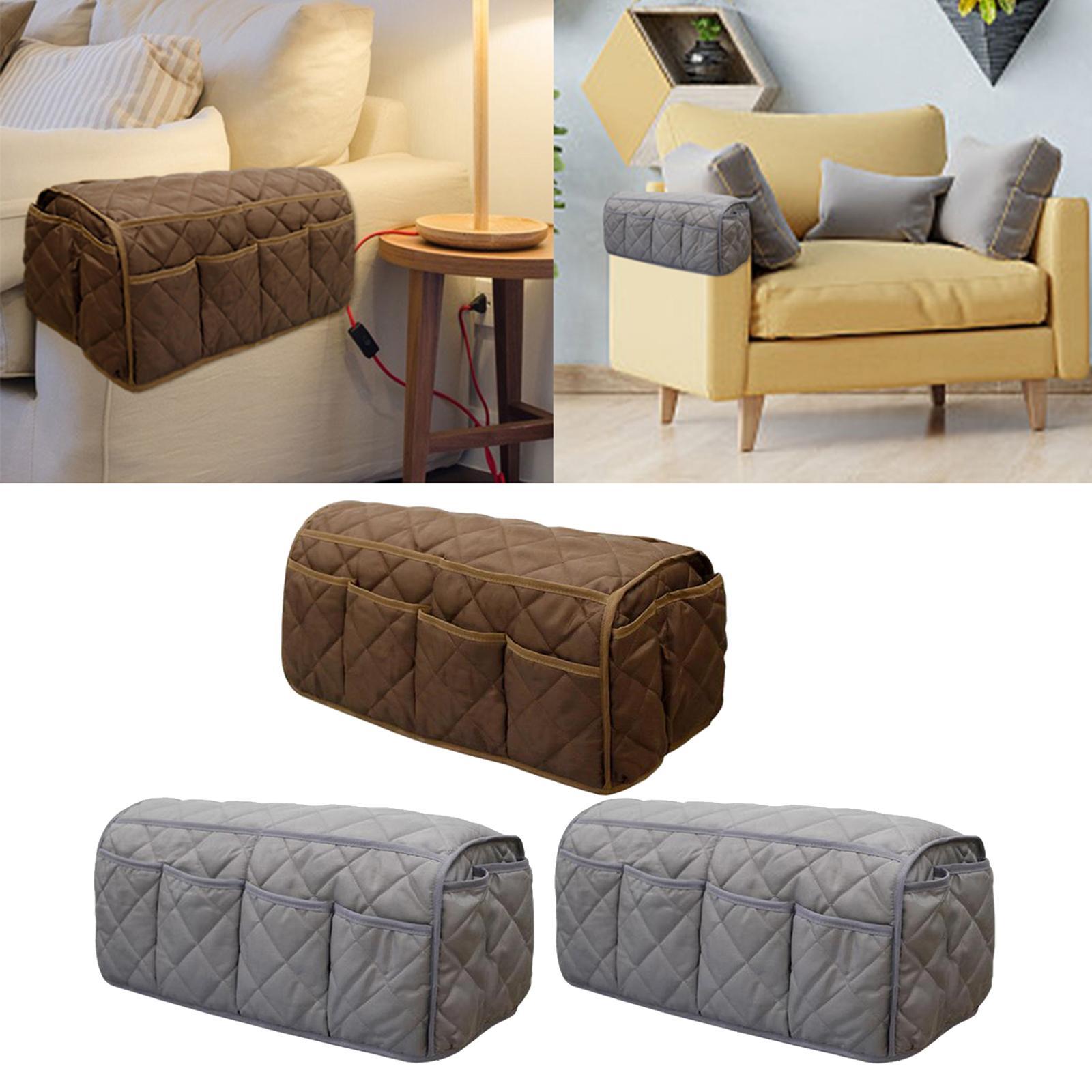 3pcs Non-Slip Sofa Armrest Organizer Remote Control Holder for Cellphone Tablet