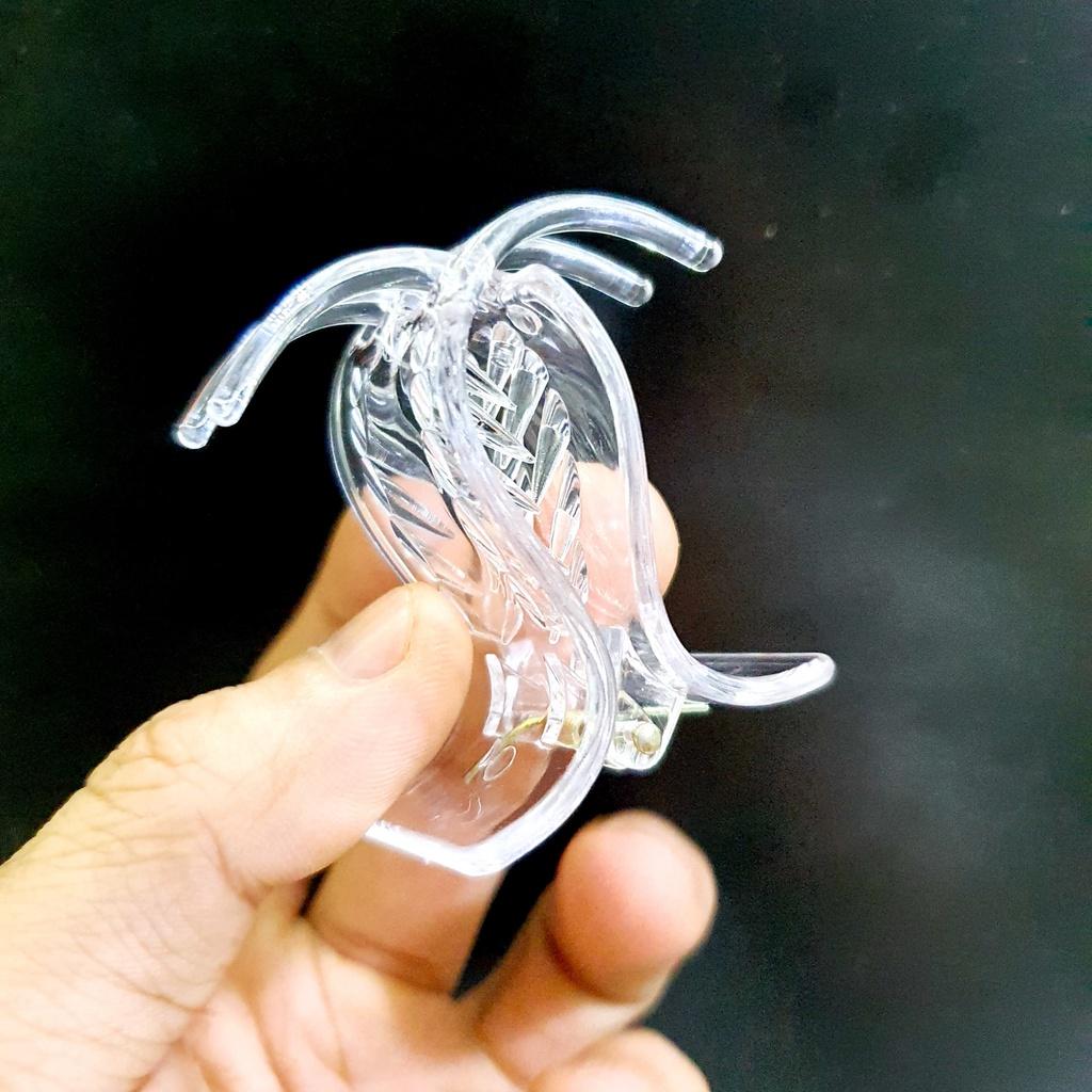 Kẹp Tóc Càng Cua Hàn Quốc TRONG SUỐT 3 Răng 5 Răng Xinh Xắn H015