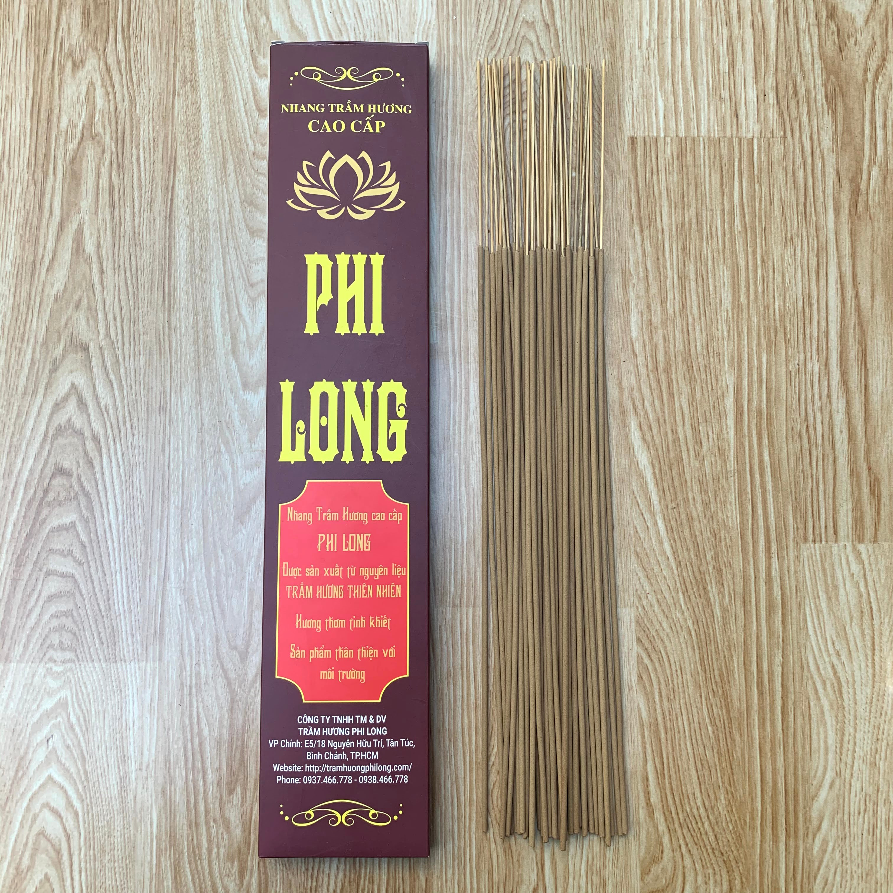 Nhang trầm hương tự nhiên Phi Long, 50cm
