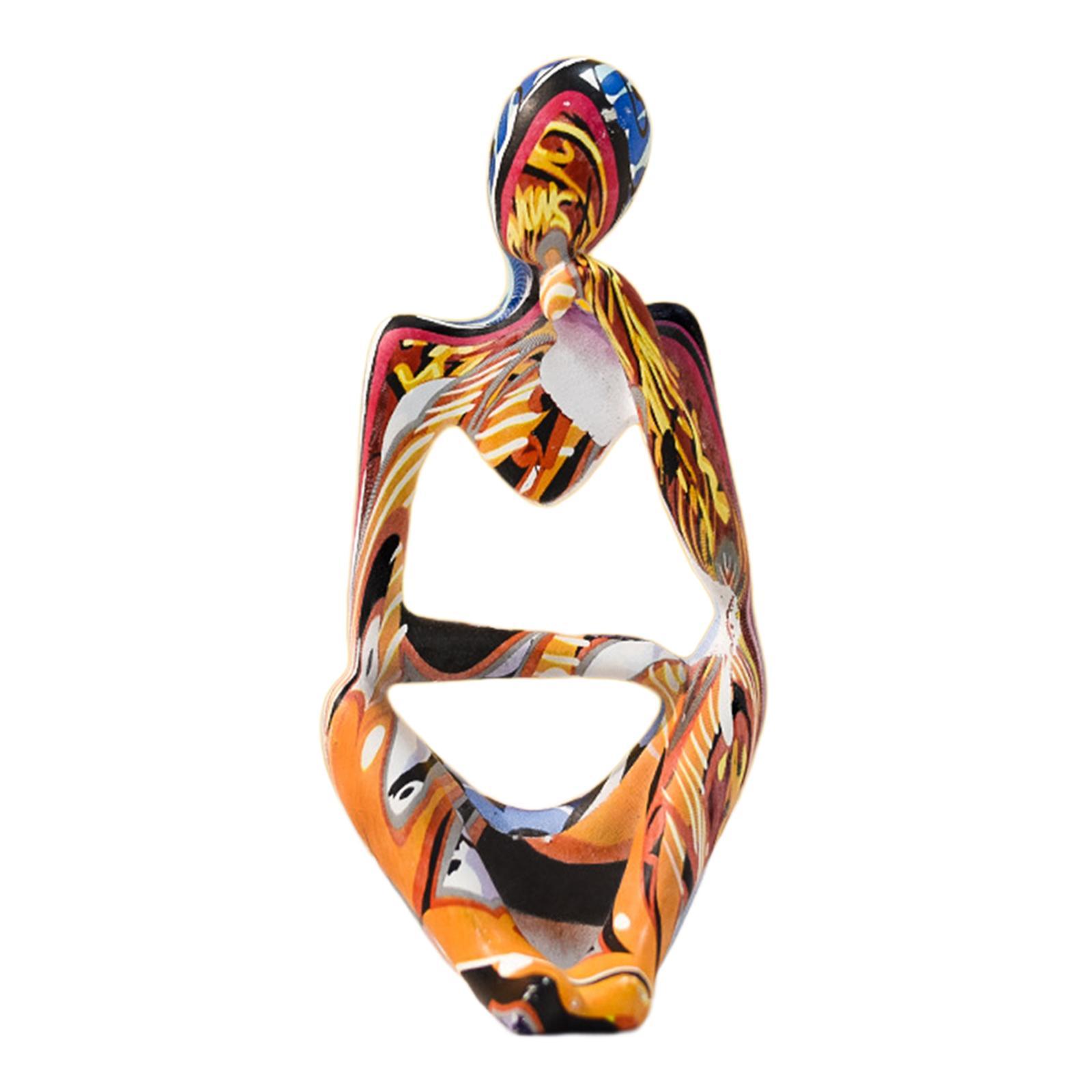 Abstract Thinker Statue Resin Sculpture Living Room Decor Figurine Handmade