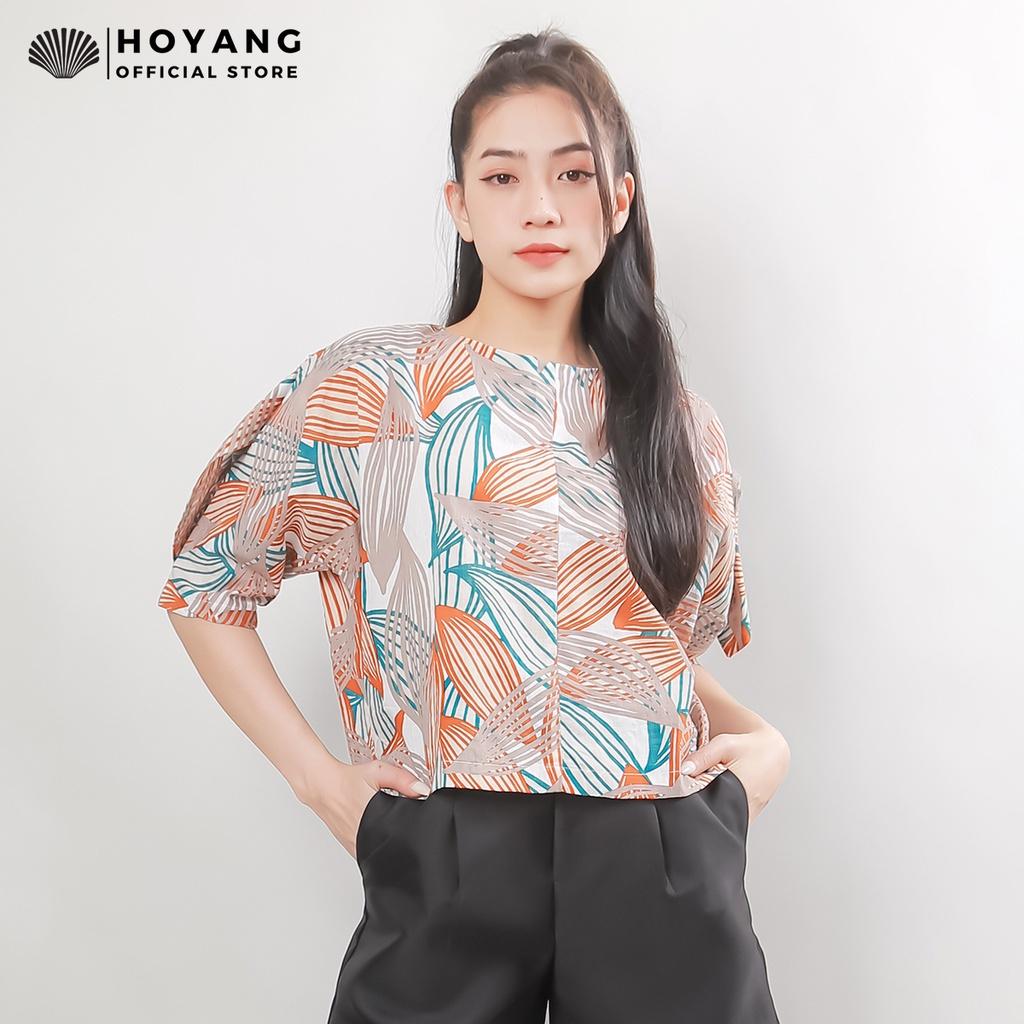 Áo Hoa Cột Nơ Tay Thời Trang HOYANG AHY35