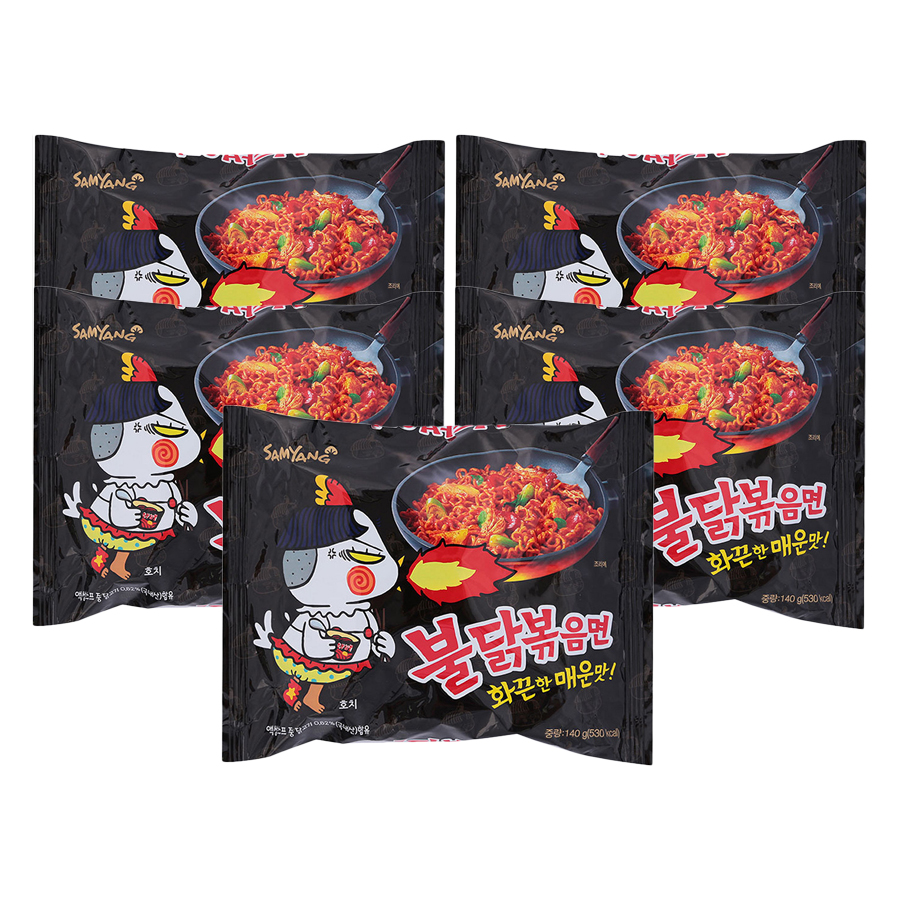 Combo 5 Mì Cay Truyền Thống Samyang (140g x 5) - Hàng Nhập Khẩu