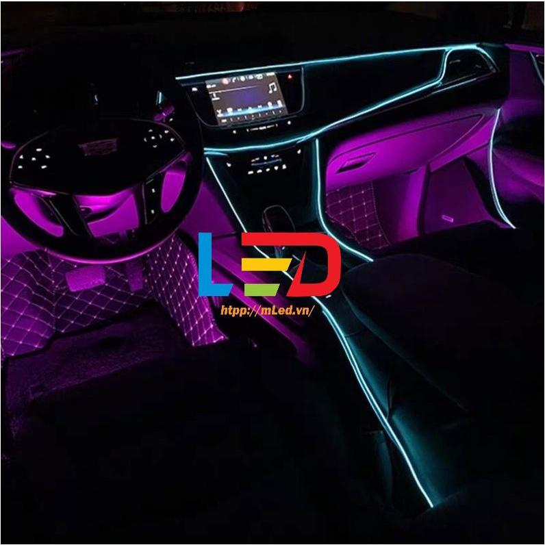Dây đèn led đơn sắc ánh sáng lạnh trang trí viền nội thất ô tô, xe hơi tiện dụng