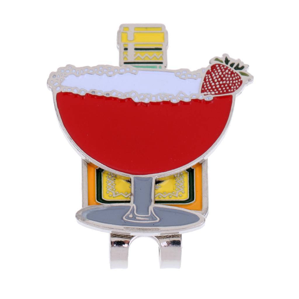 5xSturdy Drinking Cup Magnetic Hat Clip Golf Ball Marker Clip On Cap Visor