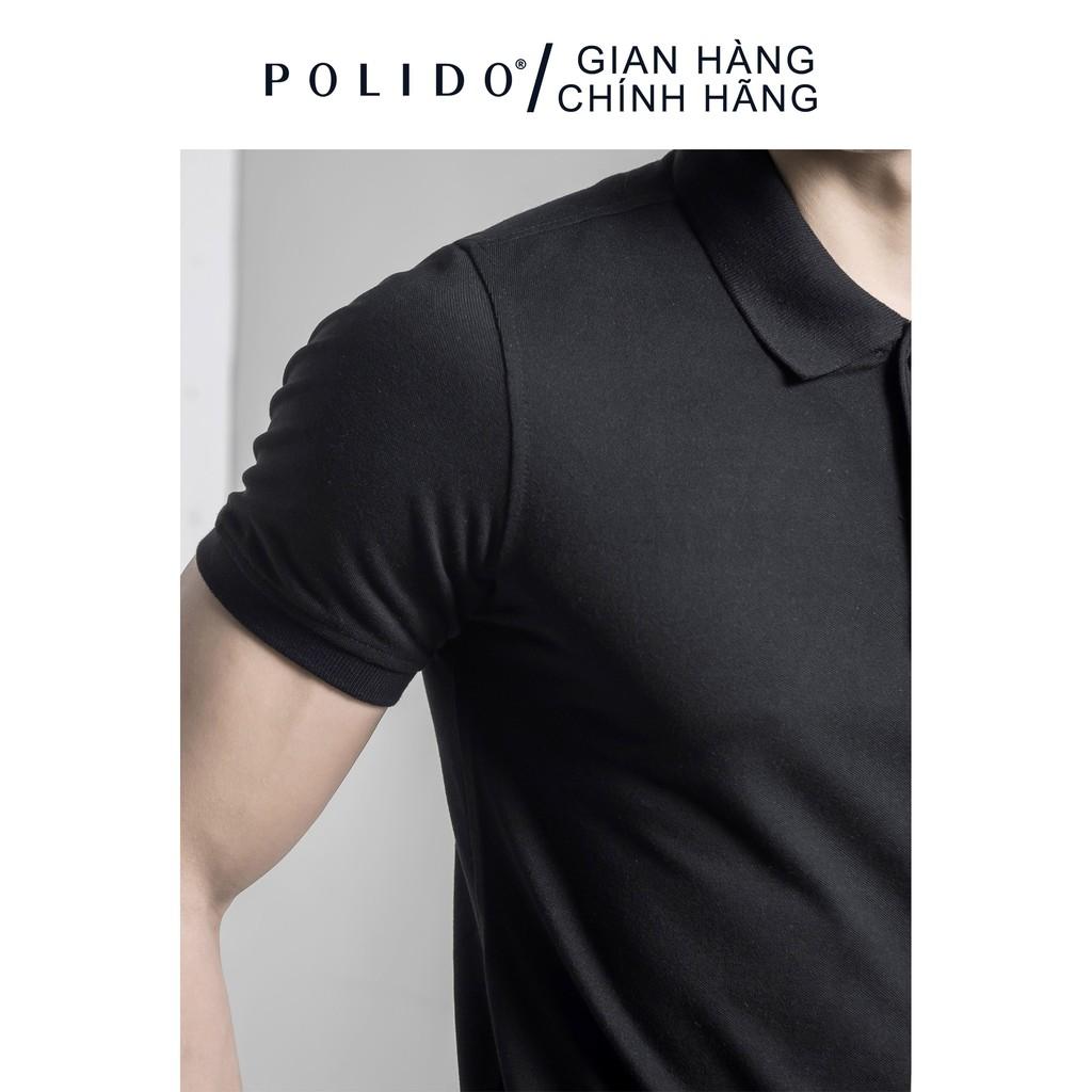 Áo Polo Nam Trơn Basic Màu Đen Form Slimfit Vải Cotton 100% Co Giãn Thấm Hút