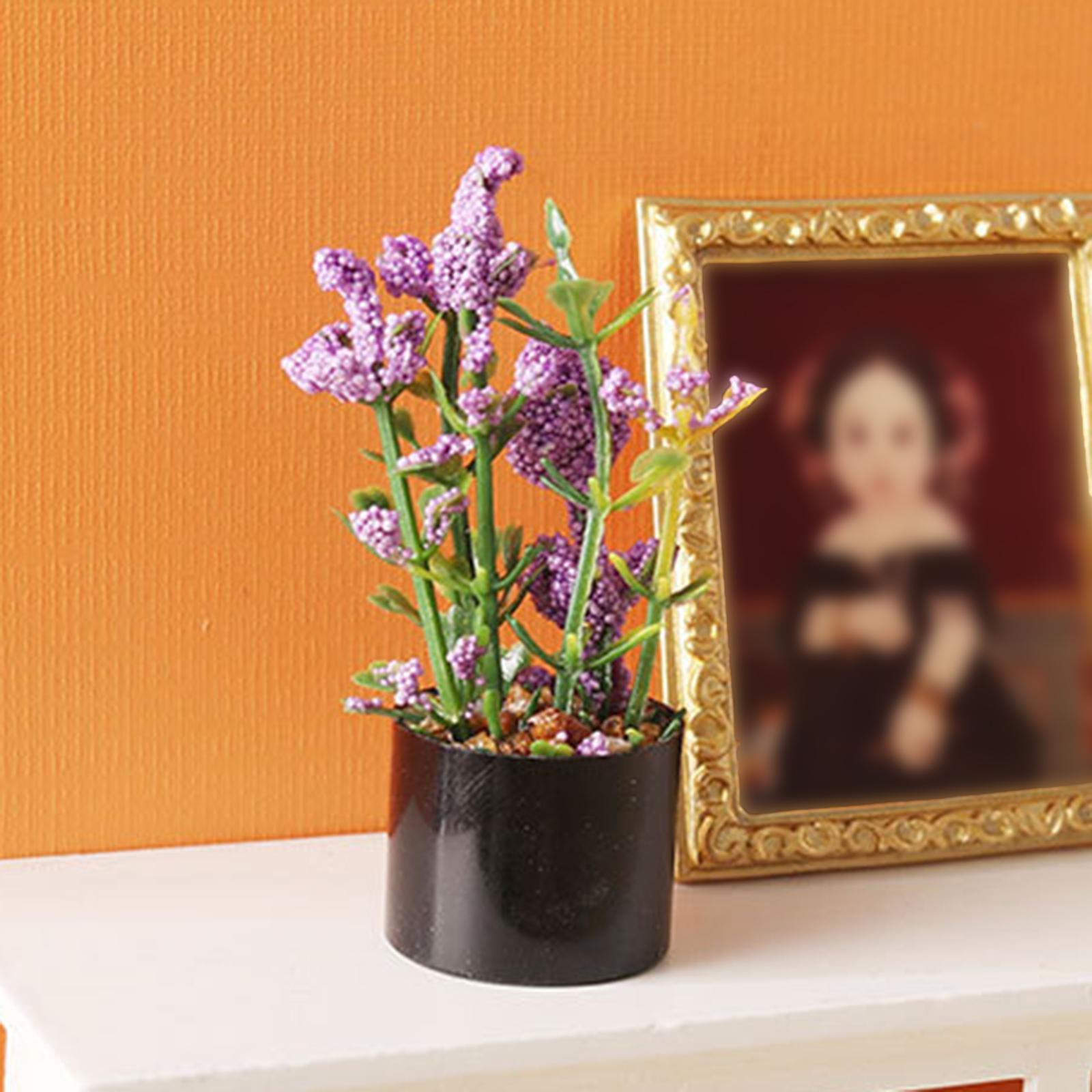 1/12 Miniature Potted Miniature Scene Model for Garden Bedroom Entrance Hall