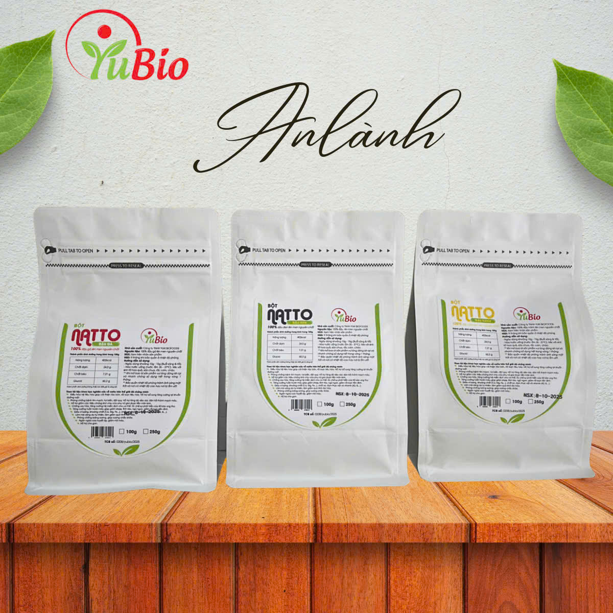 BỘT NATTO ĐEN YUBIO - 250G