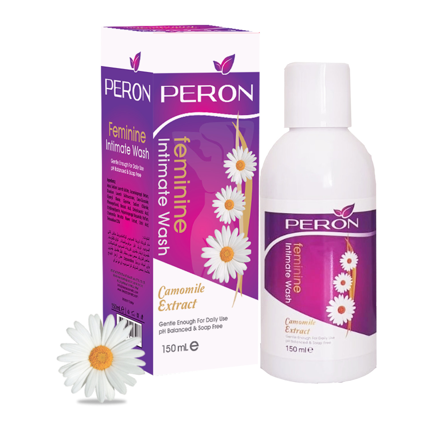 Dung dịch vệ sinh phụ nữ Peron Feminine intimate Wash vơi dịch chiết cúc la mã nhập khẩu trực tiếp từ Châu Âu