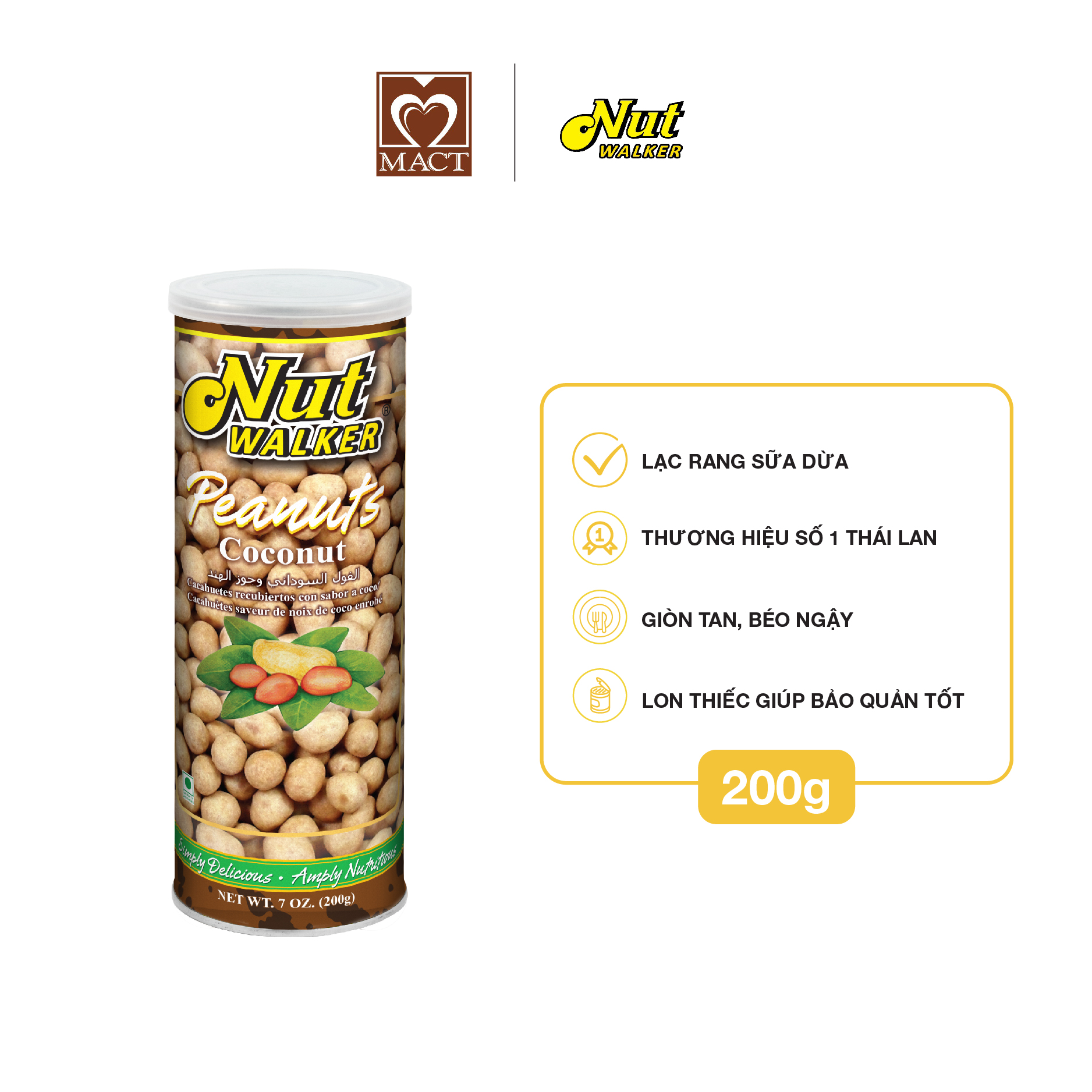 Lạc Sữa Dừa Nut Walker N200LSD (200g)